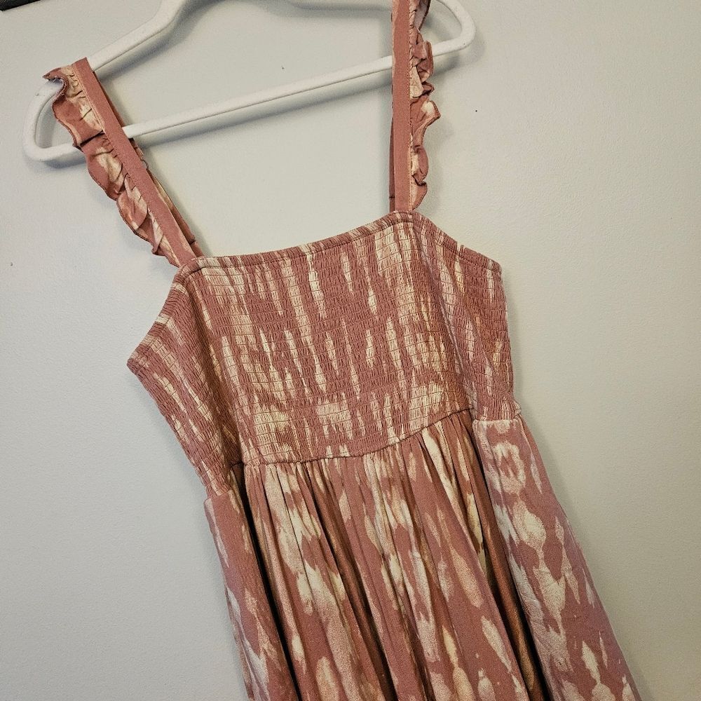 Torrid Midi Challis Smocked Tie Dye Dress - Picture 4 of 9